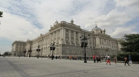 Madrid Royal Palace view Stock Footage 8561700