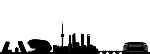 Madrid skyline Ilustración de archivo