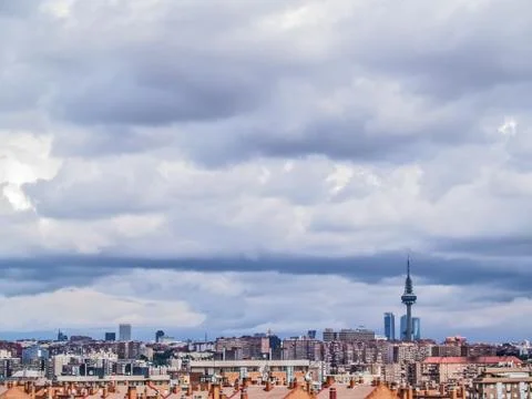 Madrid skyline Stock Photos