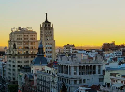 Madrid Skyline Stock Photos
