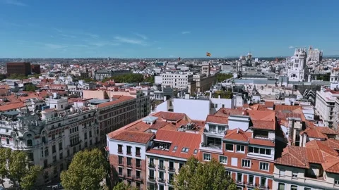 Madrid Skyline Rooftops 库存影片 334736207