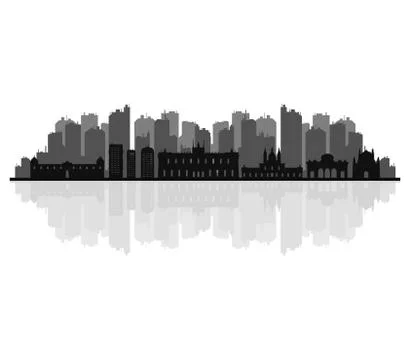 Madrid skyline on white background Ilustración de archivo