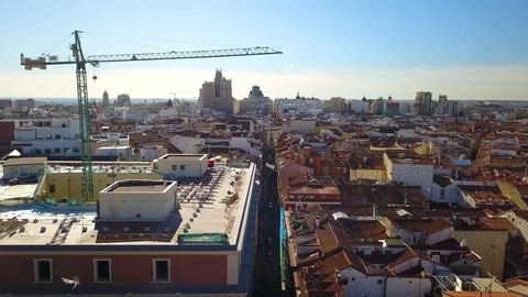 Madrid in Spain - Aerial Push Видео 86256463