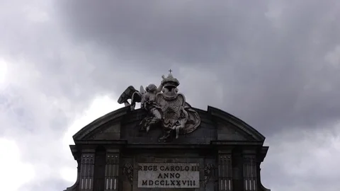 Madrid, Spain. The Alcala Gate. The Puerta de Alcala. Time lapse. Stock Footage 88255960