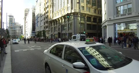 Madrid, Spain. Gran Vía. Stock Footage 165067220