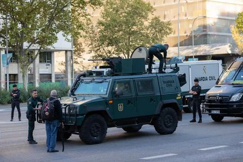 Madrid, Spain, October-12-2022 Military parade for Hispanic Day Stock Photos