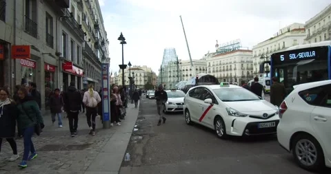 Madrid, Spain. Puerta del Sol. Stock Footage 168017864