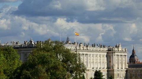 Madrid, Spain - The Royal Palace Stock Footage 8574774