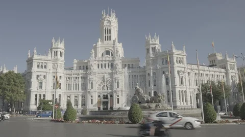 Madrid, Spain, September 23, 2018, City Hall, 4k, sLog2 Video stock 95651002