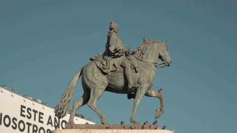 Madrid Statue Stock Footage 232539477