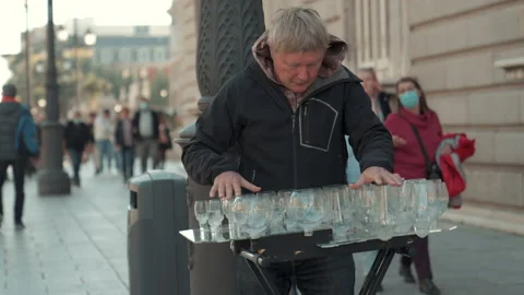 Madrid Street Performer Stock Footage 232539723