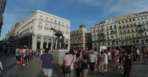 Madrid  sun square Stock-Footage 77126741