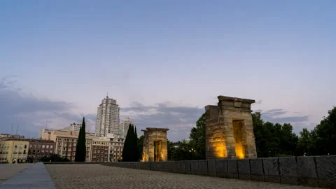 Madrid temple debod Stock Footage 154329874
