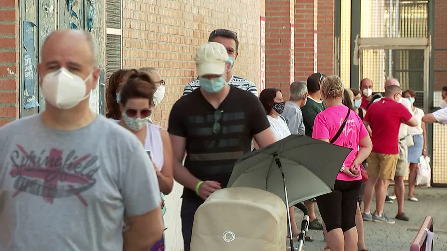 Madrid Tests Residents From More Affected Suburbs To Curb The Spread Of Co... Stock Footage