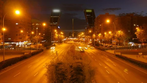 Madrid Time Lapse Video stock 121285634