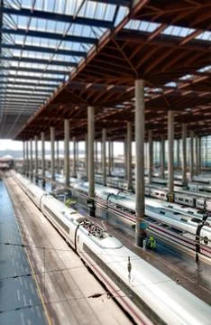 Madrid train station. Stock Photos