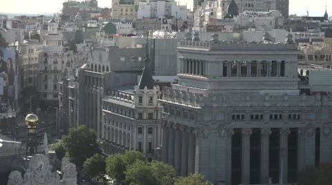 Madrid view from City Hall Stock Footage 56909573