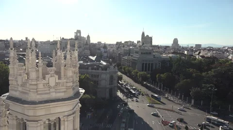 Madrid view from City Hall Stock Footage 56909788