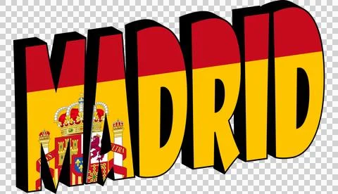 Madrid word Illustrazione stock