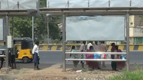 Maduari bus stop Stock Footage 24264236