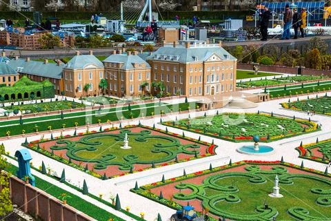 Madurodam, miniature park and tourist attraction in Hague, Netherlands Stock Photos