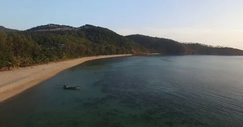 Mae Haad Beach, Koh Phangan, Thailand Stock-Footage 74349963