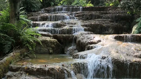 Mae Kae 2 waterfall or Kaofu waterfall  Stock Footage 127858103