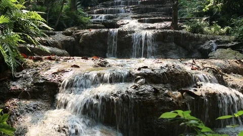 Mae Kae 2 waterfall or Kaofu waterfall  Stock Footage 127858191