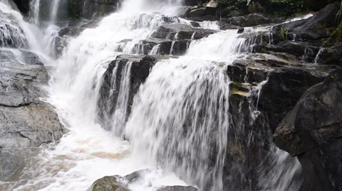 Mae-klang waterfall in Doi Inthanon national park, Chiang Mai province, Thailand Stock Footage 39912924