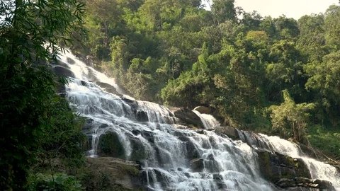 Mae Ya Waterfall Doi Inthanon, Chiang Mai Thailand Stock Footage 120820377