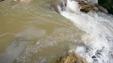 Mae Ya waterfall, Doi Inthanon national park Chiang Mai, Thailand. slow motion Stock Footage 143002636