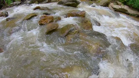 Mae Ya waterfall, Doi Inthanon national park Chiang Mai, Thailand. slow motion Stock Footage 143003199