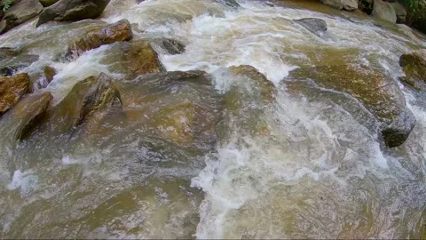 Mae Ya waterfall, Doi Inthanon national park Chiang Mai, Thailand. slow motion Stock Footage 143003331