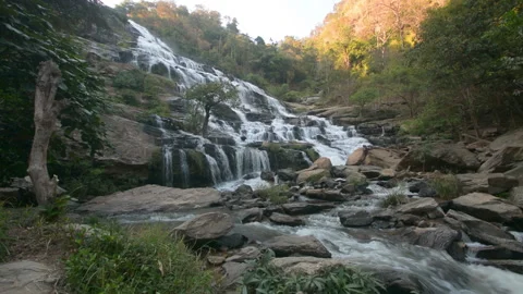 Mae Ya waterfall, Doi Inthanon National Park in Chiang Mai, Thailand Video stock 233073936