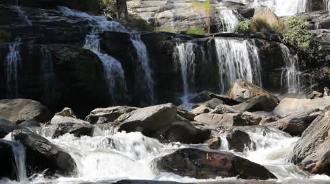 Mae Ya waterfall Stock Footage 25927785