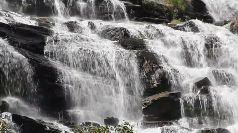 Mae Ya waterfall Stock Footage 25928040