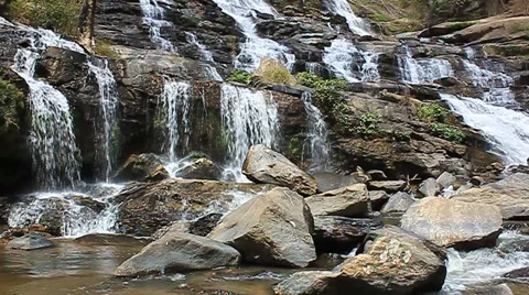 Mae Ya waterfall Stock Footage 39561445