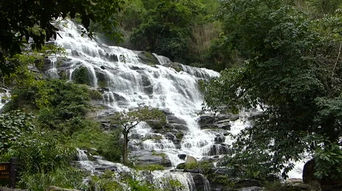 Mae Ya Waterfall Stock Footage 54586403