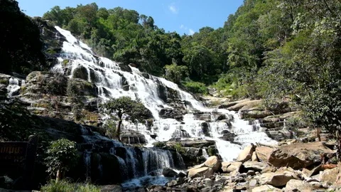 Mae Ya waterfall Stock Footage 127856633