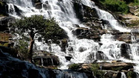Mae Ya waterfall Stock Footage 127856816