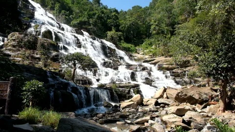 Mae Ya waterfall Stock Footage 127857024