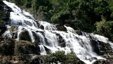 Mae Ya waterfall Stock Footage 127857496