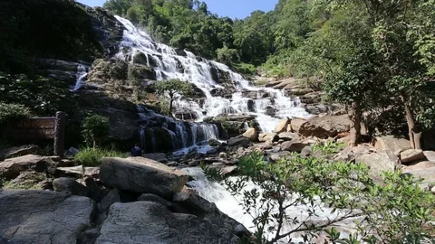Mae Ya waterfall Stock Footage 127857652