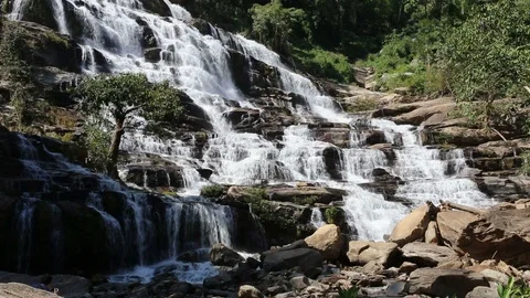 Mae Ya waterfall Stock Footage 127857720