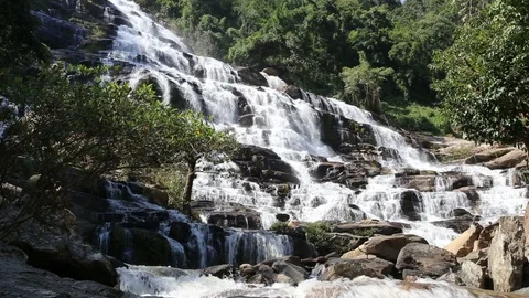 Mae Ya waterfall Stock Footage 127857795