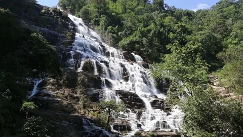 Mae Ya waterfall Stock Footage 127857966