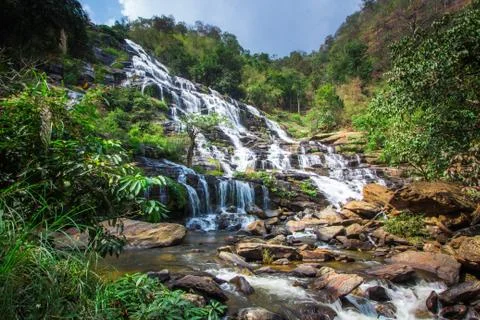 Mae Ya Waterfall Stock Photos