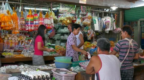 Maeklong Train Market Stock Footage 50949948