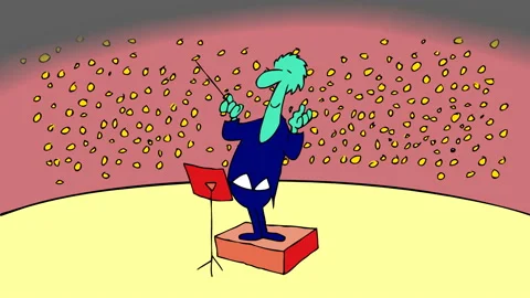Maestro conducting the orchestra. Stock Footage 146128385