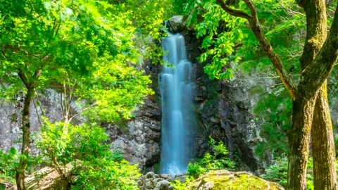 Maewoldae waterfall in Gangwon-do Cheolwon-gun, South Korea. Time lapse. 動画素材 145744089